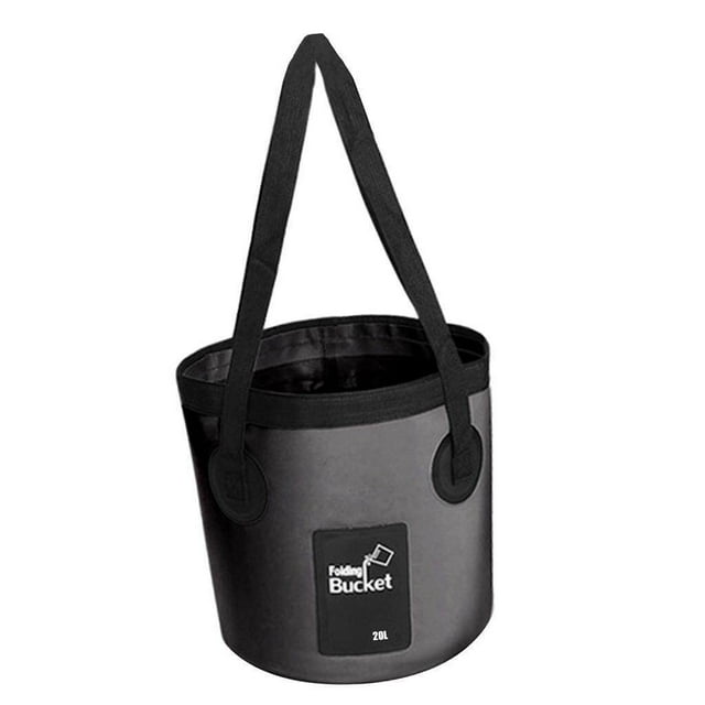 kurtrusly 20L Foldable Collapsible Camping BBQ Picnic Water Storage Container Black