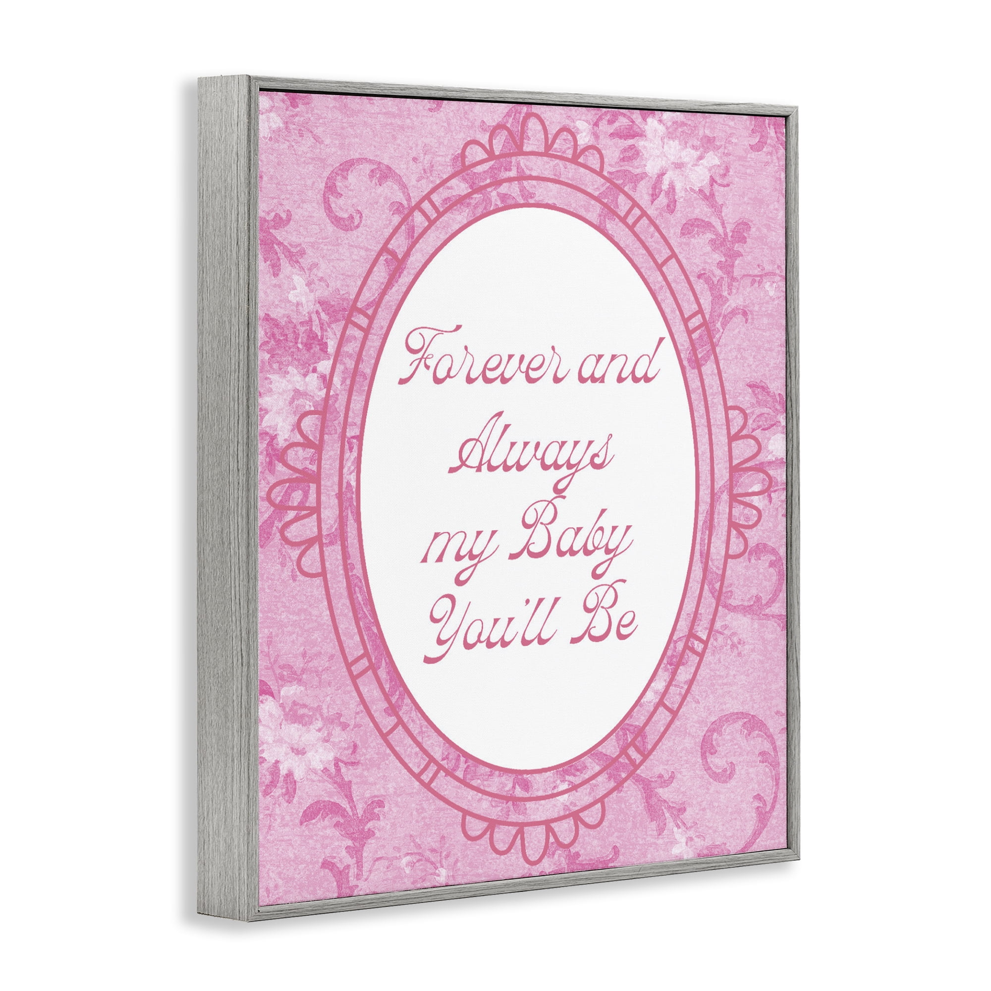 Stupell Industries Forever & Always My Baby Gray Framed Giclee Art, design by Lil' Rue