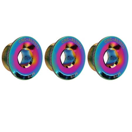 

3pcs M19 Crank Cover Screws Rustproof High Accuracy Aluminum Alloy Bike Crank Cover Screws for Mountain Bike Dazzling