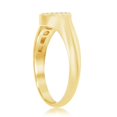 thumbnail image 2 of Daily Delight TheJewelryHut Designer Sterling Silver Micro Pave CZ Round Ring - Gold Plated, 2 of 2