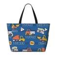 thumbnail image 2 of PAYOHTO Construction Vehicles Cartoon Large Beach Tote Bags for Womens Mens Sandproof Swim Pool Bag with Zipper for Travel Vacation, 2 of 7