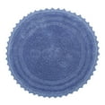 thumbnail image 2 of Better Trends Chic Round Bath Mat, 30" Diameter, 100% Cotton with Crochet Border, Water Absorbent, Ideal for Half Baths and Powder Rooms, Machine Washable, Blue - Lilly Crochet Collection, 2 of 6