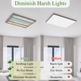thumbnail image 5 of Farmhouse Blue Grey Brown Magnetic Fluorescent Light Covers for Ceiling Lights 2 x 4 Feet, Vintage Ombre Wooden Office Classroom Kitchen Drop Ceiling Light Covers Lighting Filters Shade Panel 1 Pack, 5 of 9