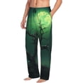 thumbnail image 6 of Fuzoiu Green Night Sky Moon Branches Print Men's Pajama Pants,Lounge Pants for Men,Lounge PJ Bottoms,Sleepwear Pants with Drawstring Pockets -X-Large, 6 of 6