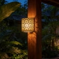thumbnail image 4 of Exquisite Wrought Candle Holder Floral Embossed Decorative For Garden Patio Tabletop Indoor Outdoor, 4 of 6