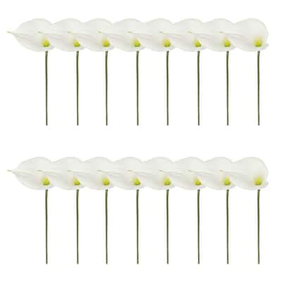 16 Pack: White Calla Lily Stem by Ashland