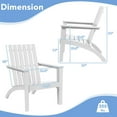 thumbnail image 2 of Gymax Set of 2 Outdoor Wooden Adirondack Chair Patio Lounge Chair w/ Armrest White, 2 of 6