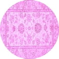 thumbnail image 1 of Ahgly Company Indoor Round Oriental Purple Traditional Area Rugs, 7' Round, 1 of 4
