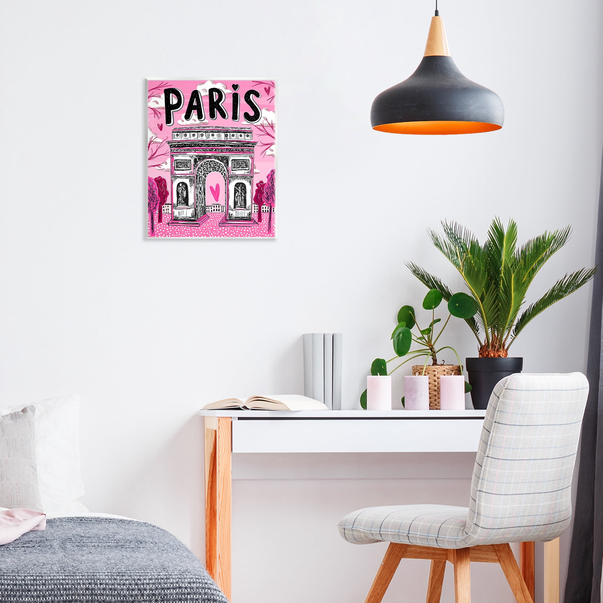 Stupell Industries Romantic Paris Arc de Triomphe Wall Plaque Art, design by Jess Stempel