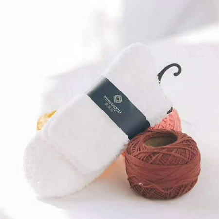 

HGWXX7 Home Men Boy Soft Bed Floor Socks Fluffy Warm Winter Pure Color