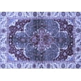 thumbnail image 1 of Ahgly Company Machine Washable Indoor Rectangle Abstract Blue Modern Area Rugs, 6' x 9', 1 of 4