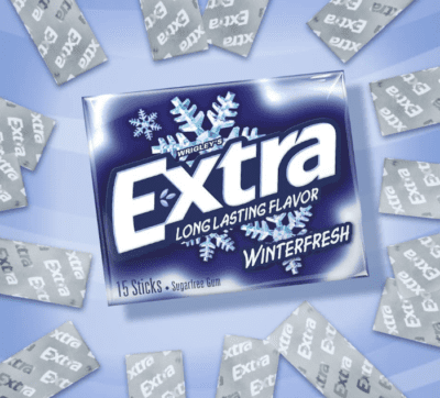 Extra Slim Pack Winterfresh Gum 10 Count Pack — 15 Sticks Each — Sugar-Free Cooling Long-Lasting Chewing Gum