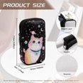 thumbnail image 6 of SEANATIVE Printed Double Glasses Case for Women, Neoprene Zipper Eyeglass Pouch Water-Resistant Scratch-Proof Lightweight Travel Glasses Bag for Eyeglasses Sunglasses, Cat Star Galaxy Print Black, 6 of 7