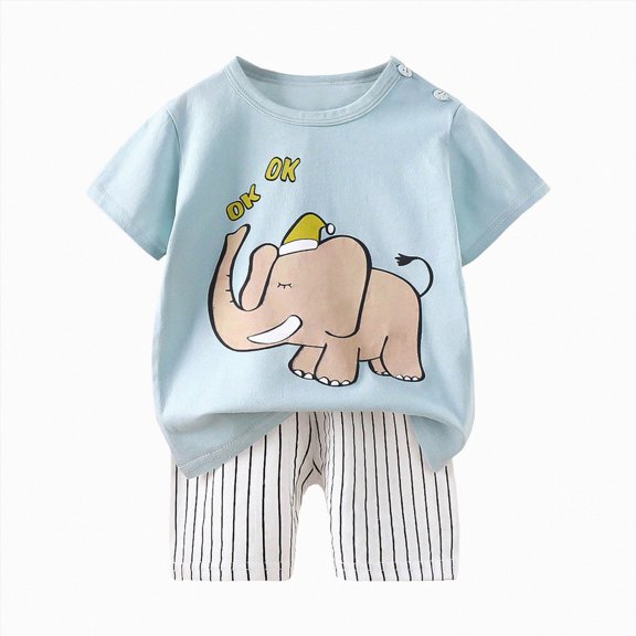 Xudanell 6M-8Y Soft Cotton Modal Baby Toddler Pajamas Girls Snug Pjs Daily Short Summer Character Size 3-4 Years