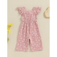 thumbnail image 3 of Musuos Toddler Girl Summer Jumpsuit 6 12 18 24M 3 4Y Casual Floral Print Ruffle Romper Pants Kids Cute Clothes, 3 of 9