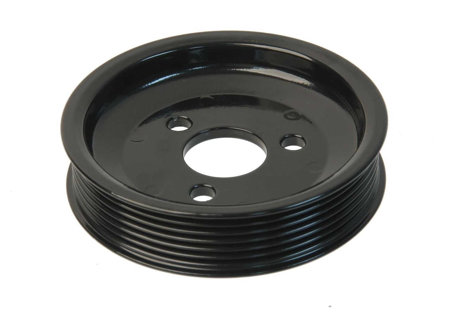 URO Parts 32427838220PRM Power Steering Pump Pulley Aluminum vs OEM plastic