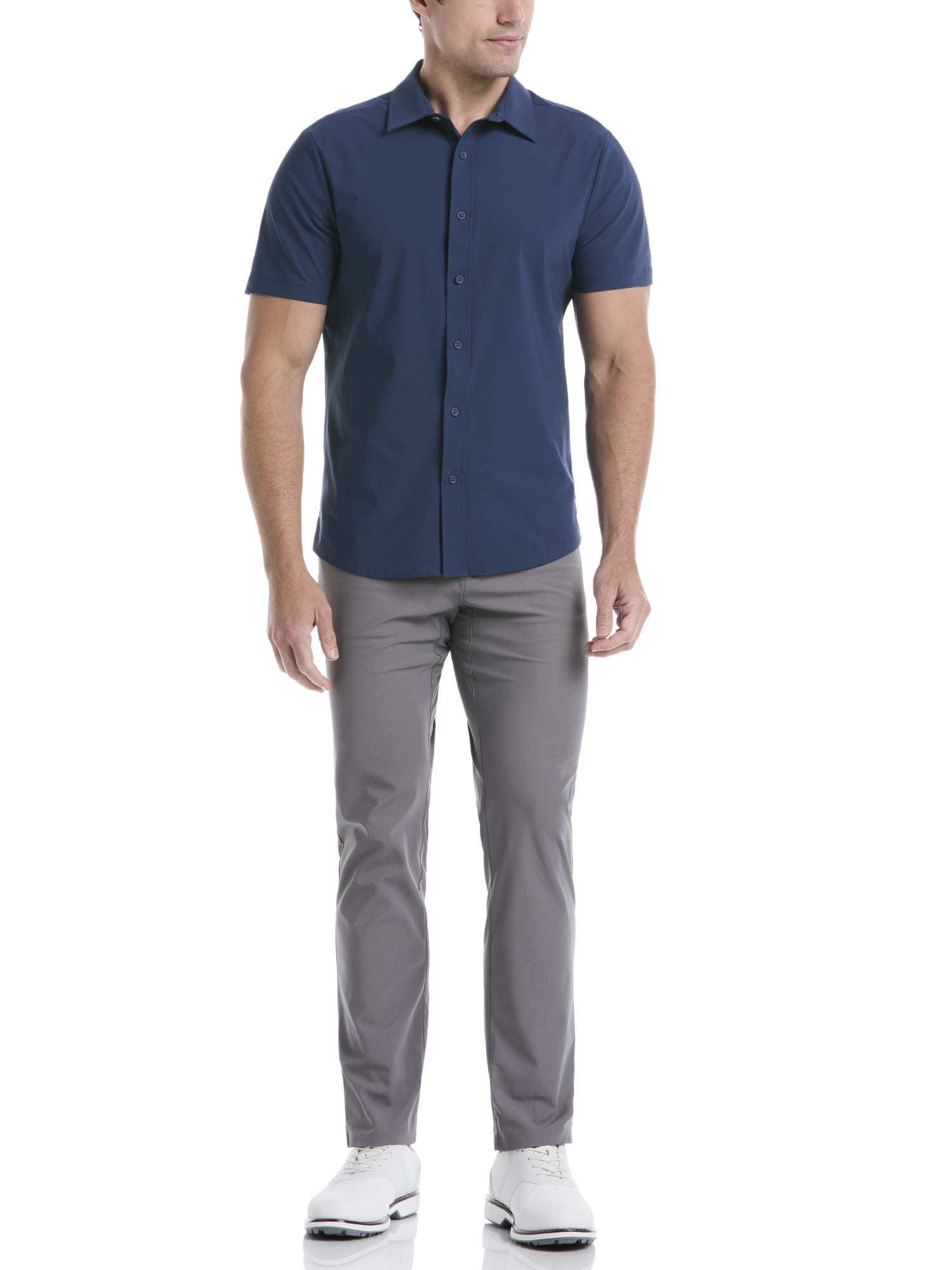Ben Hogan Men's and Big Men's Performance Short Sleeve Button-Down Golf Shirt, Size S-5XL