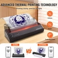 thumbnail image 3 of VEVOR Tattoo Stencil Printer, Wireless Bluetooth Tattoo Printer Transfer Stencil Machine with 10Pcs Transfer Paper, Compatible for iOS＆Android Phone, iPad＆PC (with Storage Bag), 3 of 9