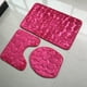 thumbnail image 5 of Xiao Hua Juego de tres piezas de inodoro de estilo europeo, 2 juegos de almohadillas para inodoro, alfombrilla de baño absorbente, limpia y reutilizable para ducha (marrón)., 5 of 5