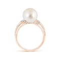 thumbnail image 2 of ANGARA South Sea Cultured Pearl Ring with Pave-Set Diamonds in 14K Rose Gold for Women | June Birthstone, Birthday, Anniversary, Jewelry Gift for Women | Pearl Ring, 2 of 9