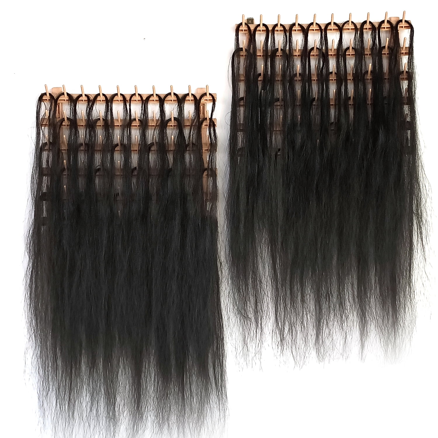 Braiding Hair Rack Braid Rack 120 Pegs Non-slip Hair Rack for Braiding Hair,  Double Sides Braid Hair Holder Stand with Hair Braiding Tools and Supplies  (120 Spool -wood color） 