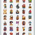 thumbnail image 4 of 35pcs-50pcs Cartoon Pirate Stickers Skull Stickers Funny Stickers Animal Stickers for Notebook Suitcase Guitar, 4 of 9