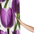 thumbnail image 5 of Purple Tulip Shower Curtain 72X72In For Bathroom, Waterproof Fabric Quick Dry Soft Decoration Set, 5 of 5