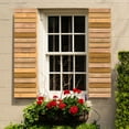 thumbnail image 4 of Design Craft Millworks 400257 15 in. x 40.125 in. Horizontal Natural Cedar Board-N-Batten Shutters Pair - 3 in. Board, 4 of 6