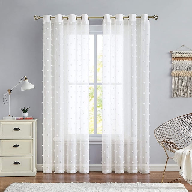 Rideau Décoratif à Illets Ensemble de 2