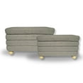 thumbnail image 2 of Nola Home Ottomane de Rangement Capitonnée en Peluche Bouclée Rembourrée, Ensemble de 2 Pcs, Gris, 2 of 7