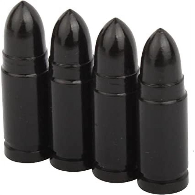 Cubierta de válvula de bola de 4 piezas, cubierta de válvula de coche negra