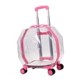thumbnail image 4 of Cat Trolley Case Carrying Bag for Small Dogs, Pet Carrier Backpack, Dog Backpack Full Clear Pink, 4 of 8