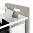 thumbnail image 4 of Humble Crew Kids Laundry Hamper Sorter with 3 Removable Laundry Baskets, Grey Woodgrain/White, 4 of 6