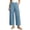 Light Blue, variant on Tbopshirt Cargo Pants Women Pants for Women Solid Color Elastic Waist Multi-Pocket Wide Leg Cargo Pants,Khaki,S-XXL