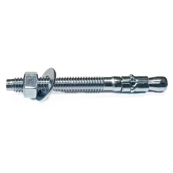 MIGHTY FASTENERS Ancrages en Coin en Acier Zingué, 3/4 Pouces X 8-1/2 Pouces - Boulons de Montage Robustes pour Béton, Lot de 10