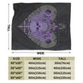 thumbnail image 4 of XMXY Fleece Throw Blanket for Couch, Grey Skull Ace Print Lightweight Plush Fuzzy Cozy Soft Bed Blankets and Throws for Sofa, 50"x40" inches, 4 of 8