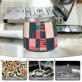 thumbnail image 6 of Yayeee Ashtray with Lid for Cigarette Smokeless Stainless Steel Home Ash Holder, Red Teal Plaid, 6 of 7