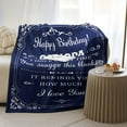 thumbnail image 6 of Happy Birthday Gifts for Grandpa Birthday Gifts Ideas for Grandpa from Granddaughter Birthday Decorations for Grandpa from Grandson Happy Birthday to Grandpa Throw Blankets 50x60 Inches, 6 of 6