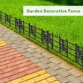thumbnail image 5 of GoFashion 15 Pack Animal Barrier Fence, 8in(H)X 24 in(L) Decorative Garden Fence, Rustproof Metal Garden Fence Border, Dog Rabbits Fences Panel Ground Stakes Defense for Outdoor Patio, 5 of 6