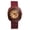 red, variant on Women's Analog Quartz Bohemian Tonneau Watch: Genuine Leather Watch Strap Arabic numerals and petal-decorated dial