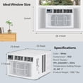 thumbnail image 6 of PEXMOR Window Air Conditioner with Heat, 18000 BTU AC Unit with Timer, Remote Control & Installation Kit, Covers up to 1000 Sq.Ft, 208/230V, 6 of 9