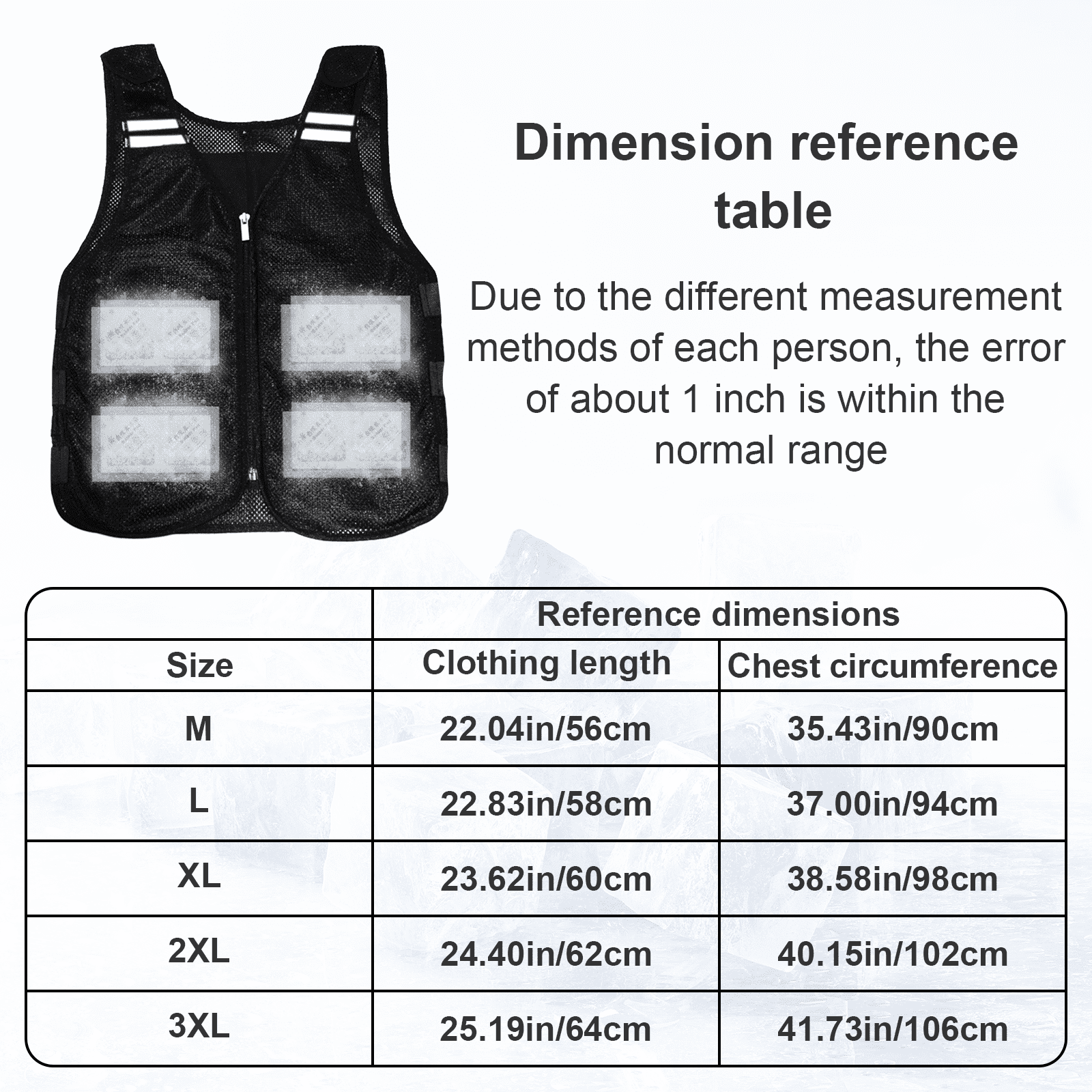 Leetye Mei Adjustable Breathable Mesh Cooling Vest, Black, 2XL