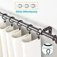 thumbnail image 2 of 10 Pack Metal Curtain Rings with Clips Drapery Decorative Rustproof for Window Shower Room Black Color(ID 1.5 Inch,38 mm), 2 of 5