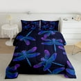 thumbnail image 2 of Feelyou Boho Cartoon Dragonfly Full Size Comforter Sets, Blue Purple Jungle Animal Bedding Comforter Set, Mandala Theme Reversible Bedding Sets, Super Cozy Room Decor, 3-Piece, 2 of 8
