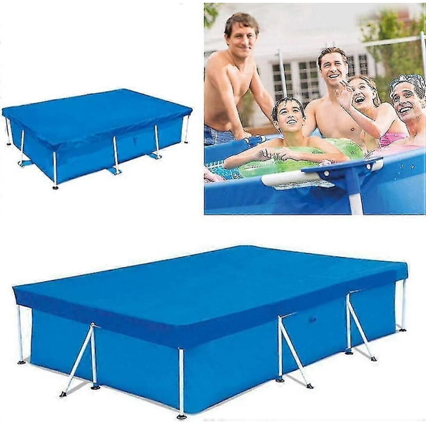 Rectangular pool cover, frame pool cover, above ground rain and dust cover, inflatable family pool paddling pool and outdoor garden