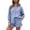 C-Blue138, variant on DHFJKG 2 Piece Summer Outfits Women Shorts Set Textured Long Sleeve Button Up Shirts And Shorts Loose Fit Matching Sets Stylish Outfit