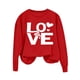 thumbnail image 3 of Ounisa Womens Valentines Sweatshirt Love Heart Graphic Print Pullover Casual Long Sleeve Valentine's Blouse Top, 3 of 5