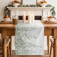 thumbnail image 2 of Table Runner 48 Inches Long for Kitchen Dining, Eucalyptus Leaves Dresser Scarf Farmhouse, Dining Table Decorations for Wedding/Parties, Summer Country Leaves Natural Plants 13 x 48 In, 2 of 8
