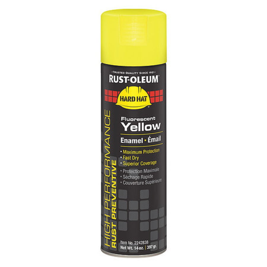 RUSTOLEUM 2242838 Rust Preventative Spray Paint, Fluorescent Yellow