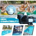thumbnail image 5 of EastVita 3/2HP Swimming Pool Pump – 220V Single Speed Self-Priming Pump for Above Ground Pools 1800W Copper Motor Quiet Performance Complete with Unions and Strainer Basket UL Certified, 5 of 7